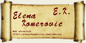Elena Komerović vizit kartica